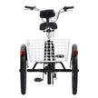 VEVOR Adult Tricycles Bike, 7 Speed Adult Trikes, 20 Inch Three-Wheeled Bicycles, Carbon Steel Cruiser Bike with Basket and Adjustable Seat, Picnic Shopping Tricycles for Seniors, Women, Men (Black)