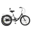 VEVOR Adult Tricycles Bike, 20 Inch Three-Wheeled Bicycles, 3 Wheel Bikes Trikes, Carbon Steel Cruiser Bike with Basket & Adjustable Seat, Picnic Shopping Tricycles for Seniors, Women, Men (Black)