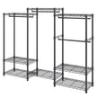 VEVOR Heavy Duty Clothes Rack, Rolling Clothing Garment Rack with 4 Hang Rods & 8 Storage Tiers, Adjustable Custom Closet Rack, Freestanding Wardrobe for Hanging Clothes, 800 lbs Load Capacity