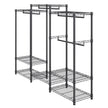 VEVOR Heavy Duty Clothes Rack, Rolling Clothing Garment Rack with 4 Hang Rods & 8 Storage Tiers, Adjustable Custom Closet Rack, Freestanding Wardrobe for Hanging Clothes, 800 lbs Load Capacity