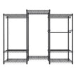 VEVOR Heavy Duty Clothes Rack, Rolling Clothing Garment Rack with 4 Hang Rods & 8 Storage Tiers, Adjustable Custom Closet Rack, Freestanding Wardrobe for Hanging Clothes, 800 lbs Load Capacity