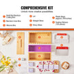 VEVOR Soap Making Kit, Bamboo Cutting Box and Inner Box with Silicone Mold, Stainless Steel Straight Cutter and Wavy Cutter, 100 Bags and 105 Stickers, Soap Making Supplies DIY Kits for Adults