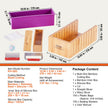 VEVOR Soap Making Kit, Bamboo Cutting Box and Inner Box with Silicone Mold, Stainless Steel Straight Cutter and Wavy Cutter, 100 Bags and 105 Stickers, Soap Making Supplies DIY Kits for Adults