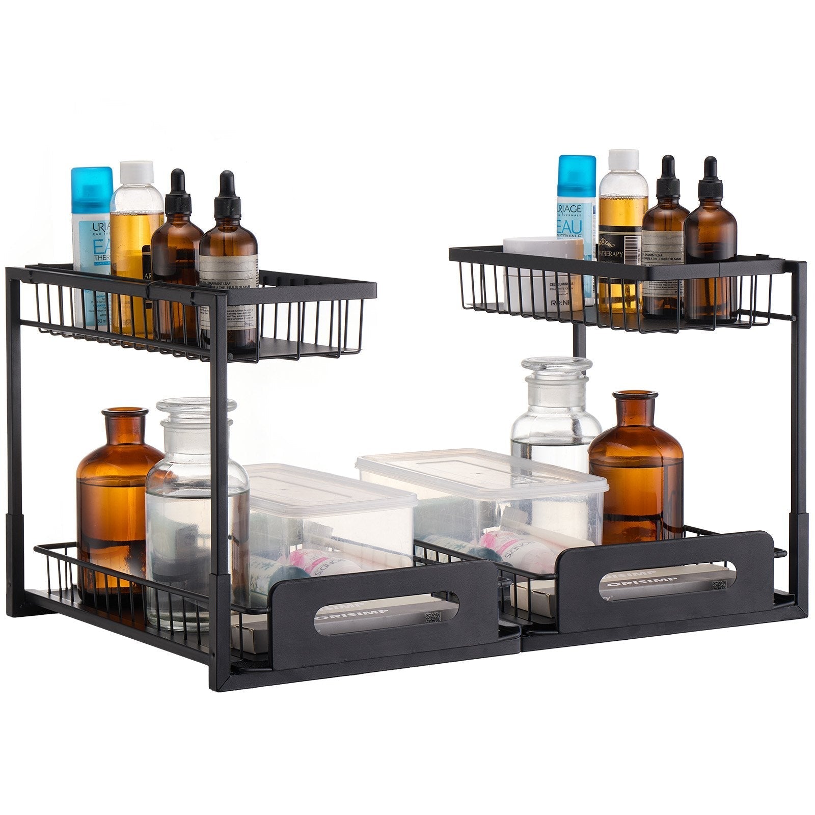 VEVOR 2-Tier Wire Pull Out Cabinet Under Sink Basket Organizer 10.7