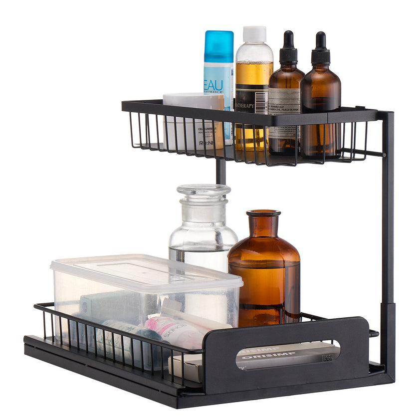 VEVOR 2-Tier Wire Pull Out Cabinet Under Sink Organizer 10.7