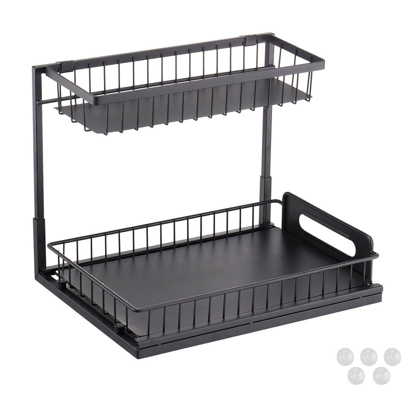 VEVOR 2-Tier Wire Pull Out Cabinet Under Sink Organizer 10.7