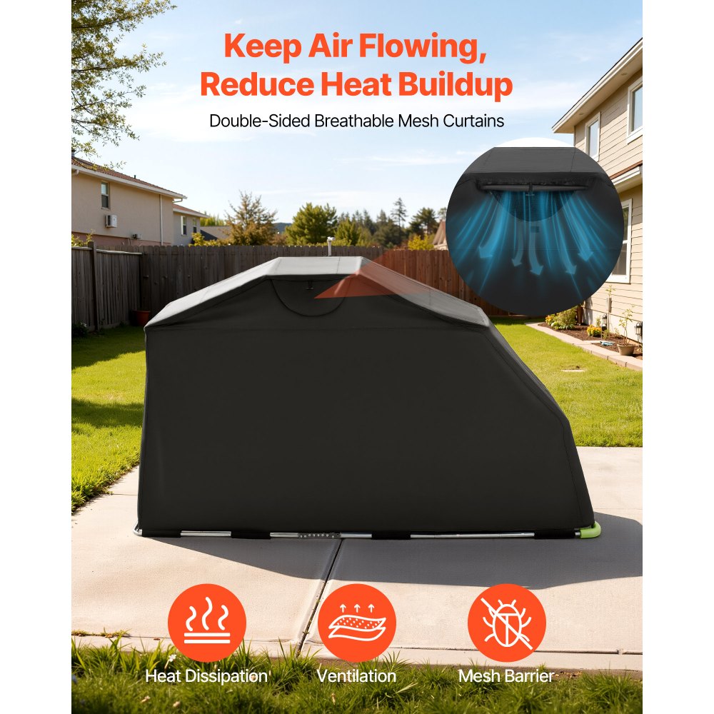 Motorcycle Storage Shelter with Security Lock – Heavy-Duty Outdoor Garage Tent