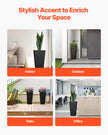 VEVOR Tall Planter Set of 2 Square Tapered Planters 22 in for Outdoor Indoor