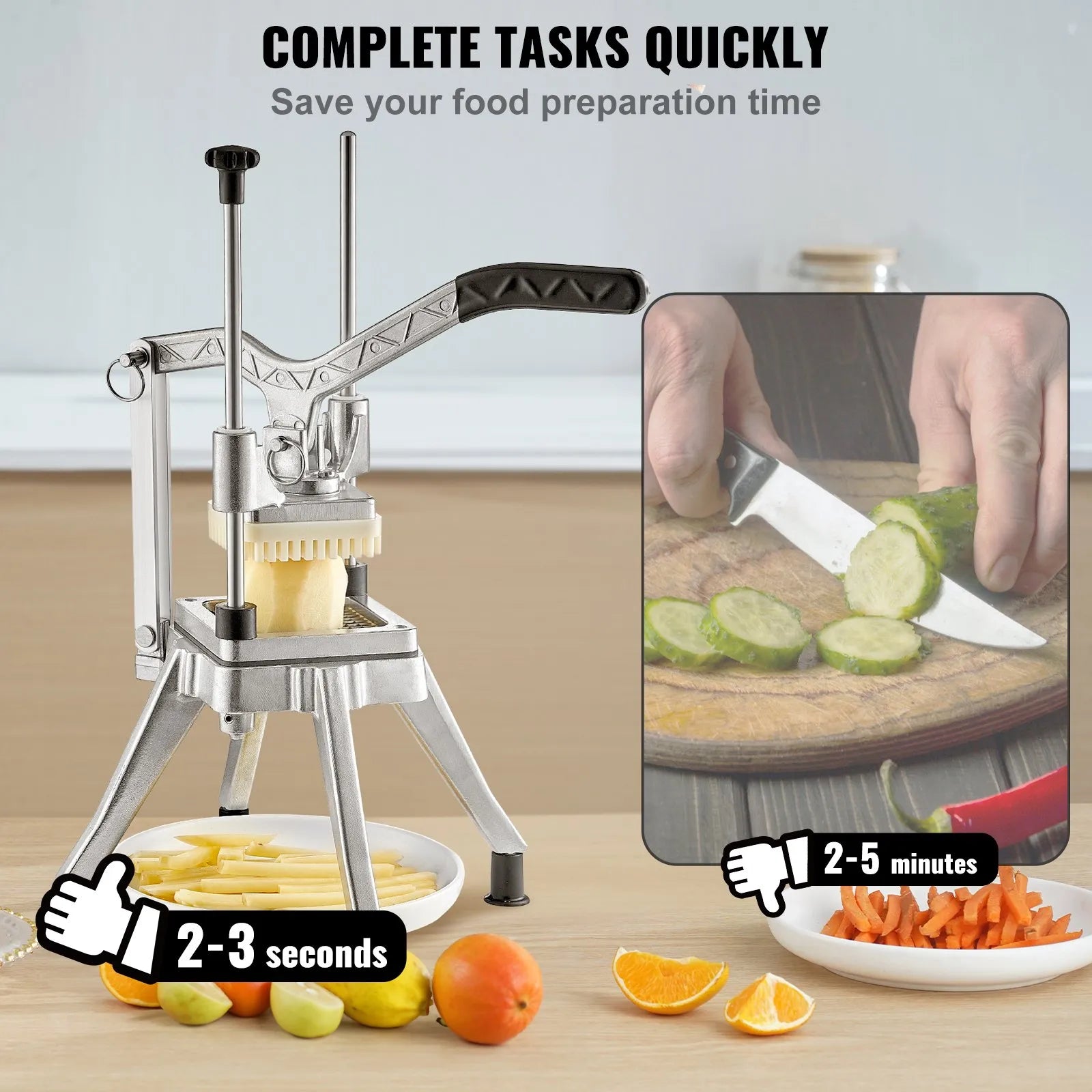 VEVOR Commercial Vegetable Fruit Chopper 1/4
