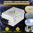VEVOR PV Combiner Box, 4 String, Solar Combiner Box with 15A Rated Current Fuse, 63A Circuit Breaker, Lightning Arreste and Solar Connector, for On / Off Grid Solar Panel System, IP65 Waterproof