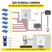 VEVOR PV Combiner Box, 6 String, Solar Combiner Box with 15A Rated Current Fuse, 125A Circuit Breaker, Lightning Arreste and Solar Connector, for On / Off Grid Solar Panel System, IP65 Waterproof