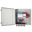 VEVOR PV Combiner Box, 6 String, Solar Combiner Box with 15A Rated Current Fuse, 125A Circuit Breaker, Lightning Arreste and Solar Connector, for On / Off Grid Solar Panel System, IP65 Waterproof