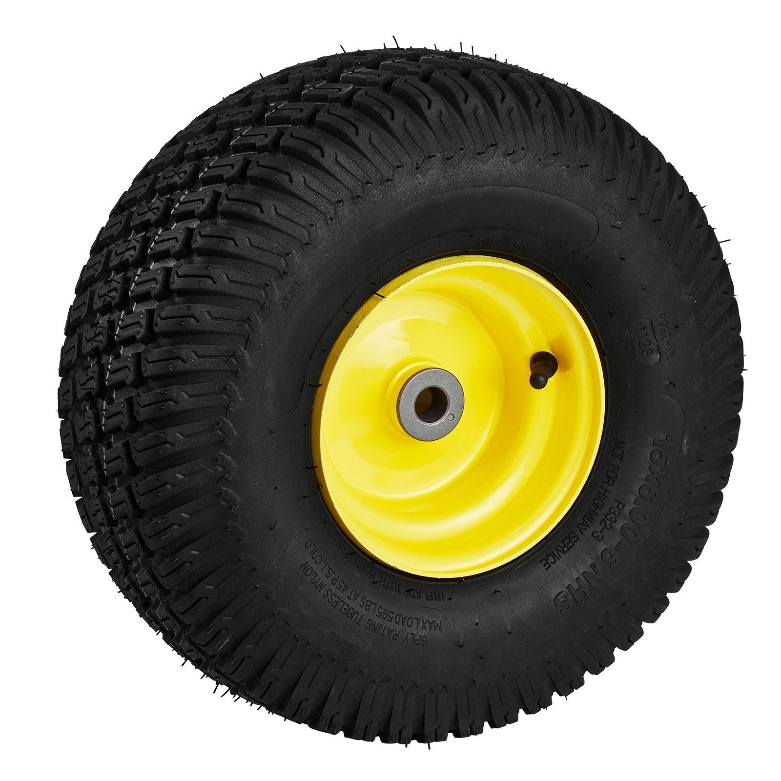 VEVOR Lawn Mower Tires with Rim, 15x6-6