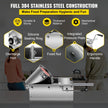 VEVOR Horizontal Sausage Stuffer 3L/ 7Lbs Manual Sausage Maker With 5 Filling Nozzles Sausage Stuffing Machine For Home & Commercial Use Stainless Steel