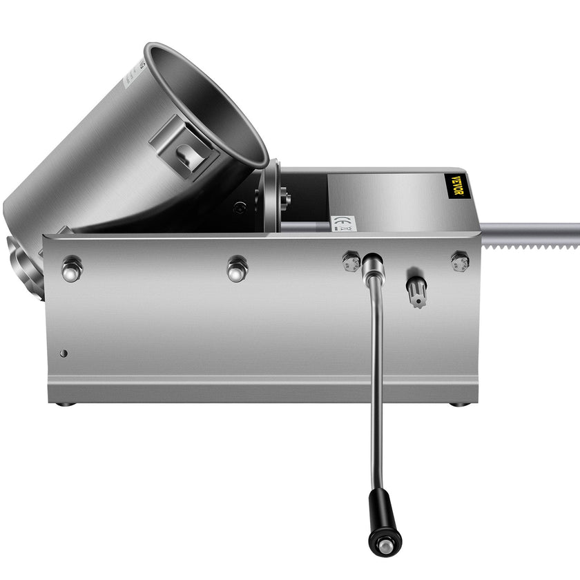 VEVOR Horizontal Sausage Stuffer 3L/ 7Lbs Manual Sausage Maker With 5 Filling Nozzles Sausage Stuffing Machine For Home & Commercial Use Stainless Steel