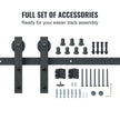 VEVOR 10FT Sliding Barn Door Hardware Kit, 330LBS Loading Heavy Duty Barn Door Track Kit for Single Door, Fit 4.6-5.2FT Wide and 1.3