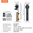VEVOR 10FT Sliding Barn Door Hardware Kit, 330LBS Loading Heavy Duty Barn Door Track Kit for Single Door, Fit 4.6-5.2FT Wide and 1.3