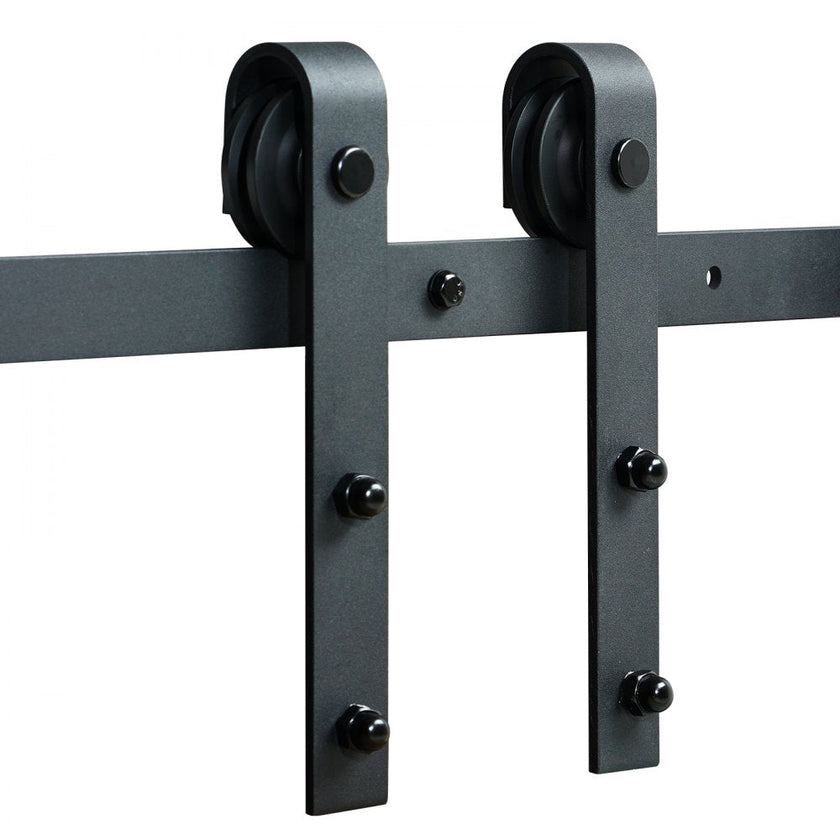 VEVOR 10FT Sliding Barn Door Hardware Kit, 330LBS Loading Heavy Duty Barn Door Track Kit for Single Door, Fit 4.6-5.2FT Wide and 1.3