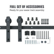 VEVOR 10FT Sliding Barn Door Hardware Kit, 330LBS Loading Heavy Duty Barn Door Track Kit for Single Door, Fit 4.6-5.2FT Wide and 1.3