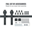 VEVOR 8FT Sliding Barn Door Hardware Kit, 330LBS Loading Heavy Duty Barn Door Track Kit for Single Door, Fit 3.7-4.3FT Wide and 1.3