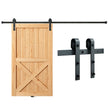 VEVOR 8FT Sliding Barn Door Hardware Kit, 330LBS Loading Heavy Duty Barn Door Track Kit for Single Door, Fit 3.7-4.3FT Wide and 1.3