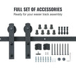 VEVOR 8FT Sliding Barn Door Hardware Kit, 330LBS Loading Heavy Duty Barn Door Track Kit for Single Door, Fit 3.7-4.3FT Wide and 1.3