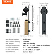 VEVOR 8FT Sliding Barn Door Hardware Kit, 330LBS Loading Heavy Duty Barn Door Track Kit for Single Door, Fit 3.7-4.3FT Wide and 1.3