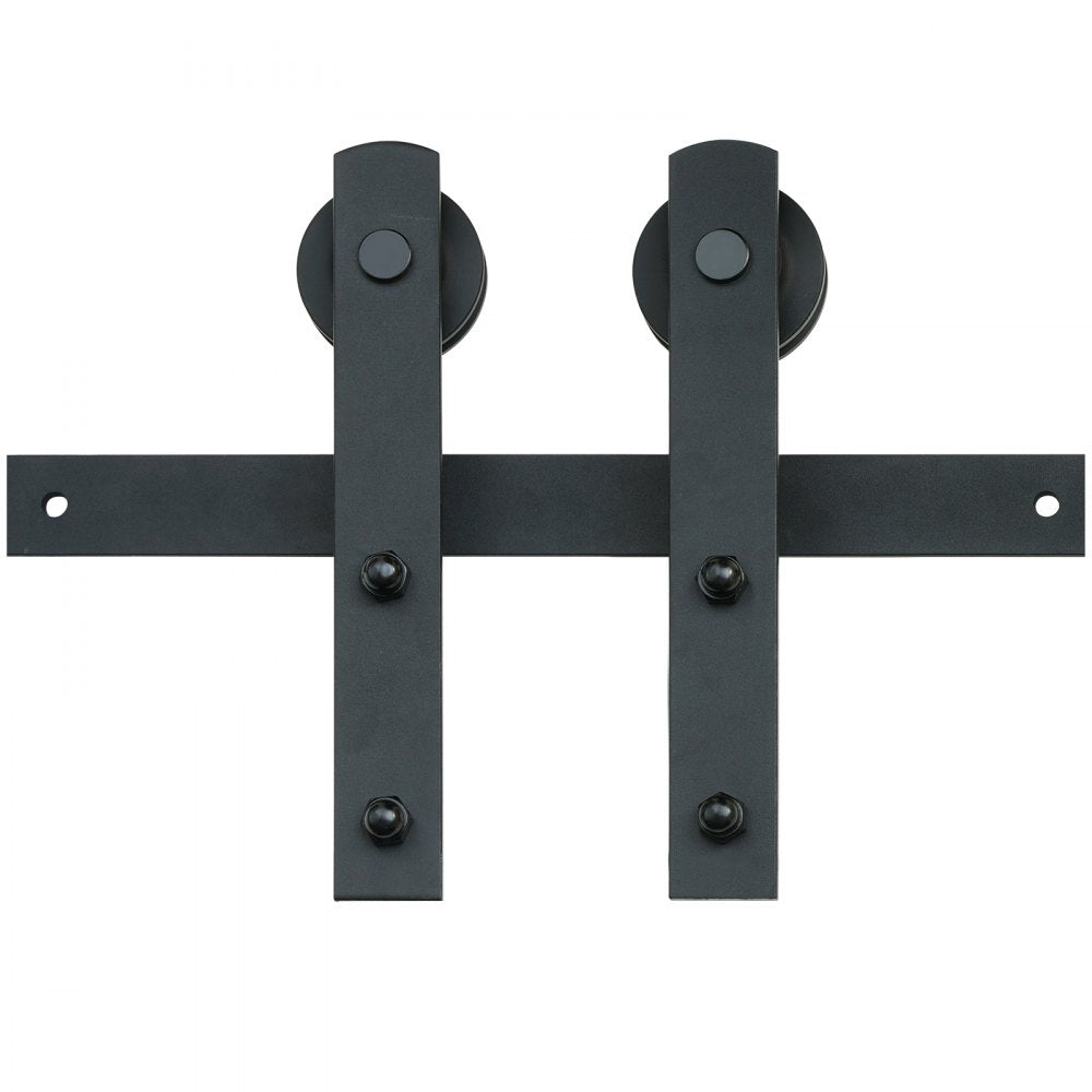 VEVOR 8FT Sliding Barn Door Hardware Kit, 330LBS Loading Heavy Duty Barn Door Track Kit for Single Door, Fit 3.7-4.3FT Wide and 1.3