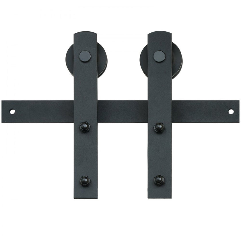 VEVOR 8FT Sliding Barn Door Hardware Kit, 330LBS Loading Heavy Duty Barn Door Track Kit for Single Door, Fit 3.7-4.3FT Wide and 1.3