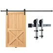VEVOR 8FT Sliding Barn Door Hardware Kit, 330LBS Loading Heavy Duty Barn Door Track Kit for Single Door, Fit 3.7-4.3FT Wide and 1.3