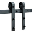 VEVOR 8FT Sliding Barn Door Hardware Kit, 330LBS Heavy Duty Barn Door Track Kit for Double Doors, Fit 3.7-4.3FT Total Wide and 1.3