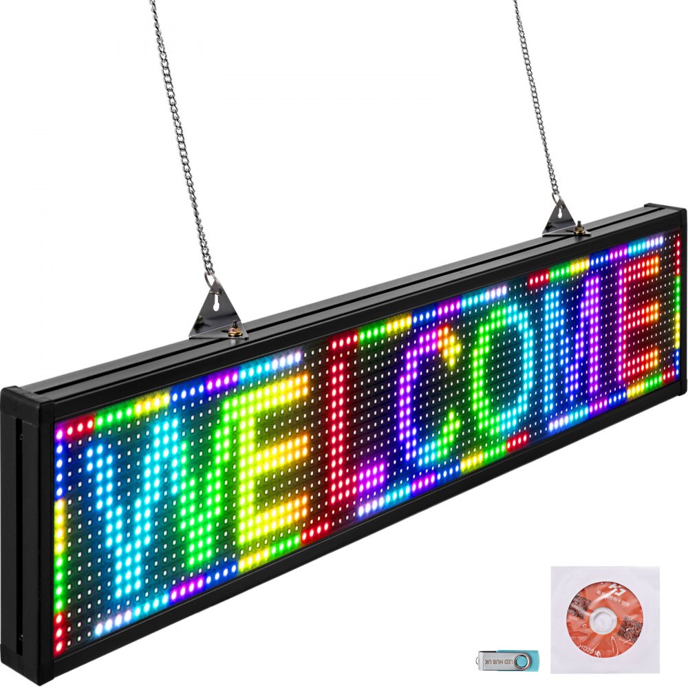 VEVOR WiFi P10 Led Sign Full Color 38\