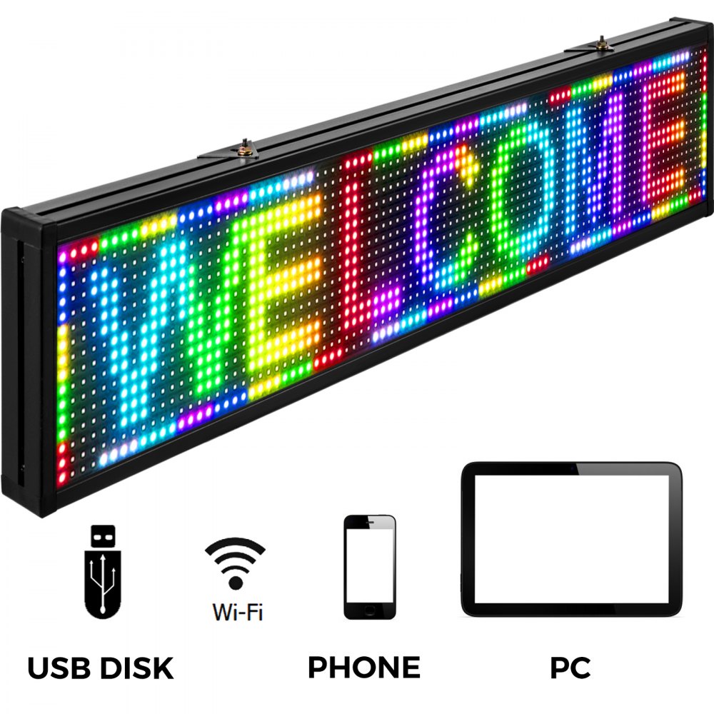 VEVOR WiFi P10 Led Sign Full Color 38\
