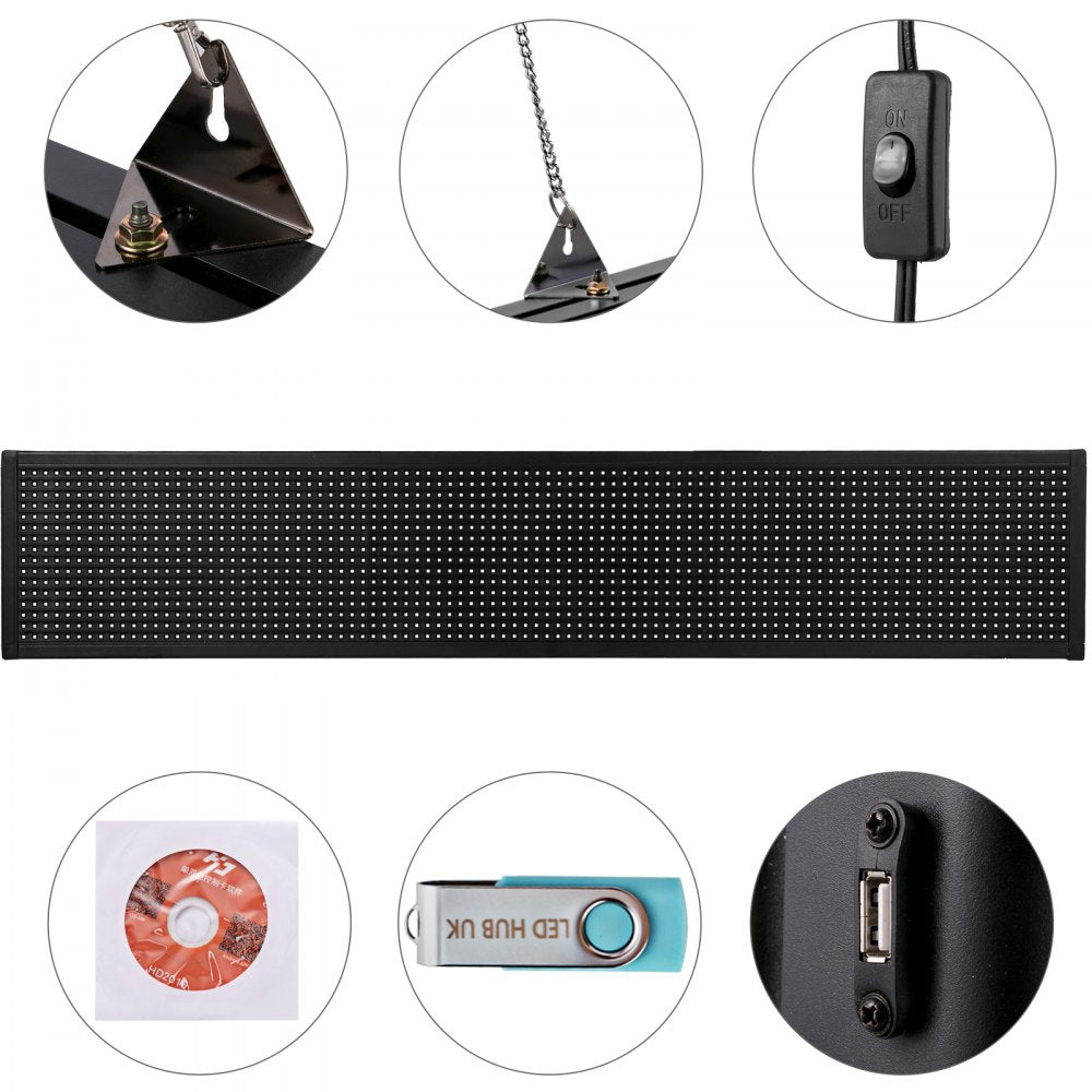 VEVOR WiFi P10 Led Sign Full Color 38\