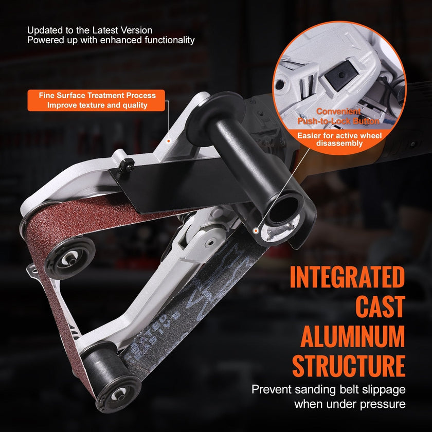 VEVOR Belt Sander Adapter for Angle Grinder, Pipe or Tube Sanding Attachment with 5/8-11