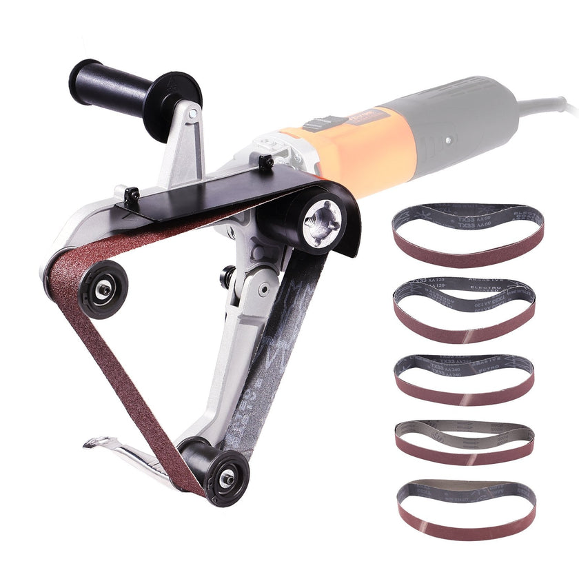 VEVOR Belt Sander Adapter for Angle Grinder, Pipe or Tube Sanding Attachment with 5/8-11