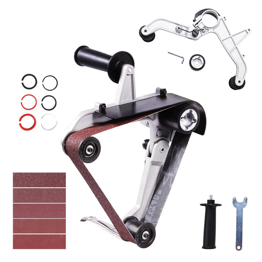 VEVOR Belt Sander Adapter for Angle Grinder, Pipe or Tube Sanding Attachment with 5/8-11