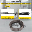 VEVOR Drain Cleaning Cable 100 Feet x 1/2 Inch Solid Core Cable Sewer Cable Drain Auger Cable Cleaner Snake Clog Pipe Drain Cleaning Cable Sewer Drain Auger Snake Pipe
