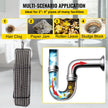 VEVOR Drain Cleaning Cable 100 Feet x 3/8 Inch Solid Core Cable Sewer Cable Drain Auger Cable Cleaner Snake Clog Pipe Drain Cleaning Cable Sewer Drain Auger Snake Pipe