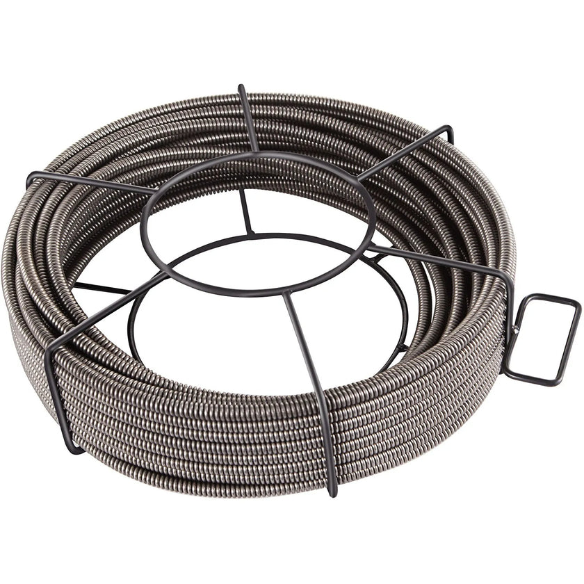 VEVOR Drain Cleaning Cable 50 Feet x 3/8 Inch Solid Core Cable Sewer Cable Drain Auger Cable Cleaner Snake Clog Pipe Drain Cleaning Cable Sewer Drain Auger Snake Pipe