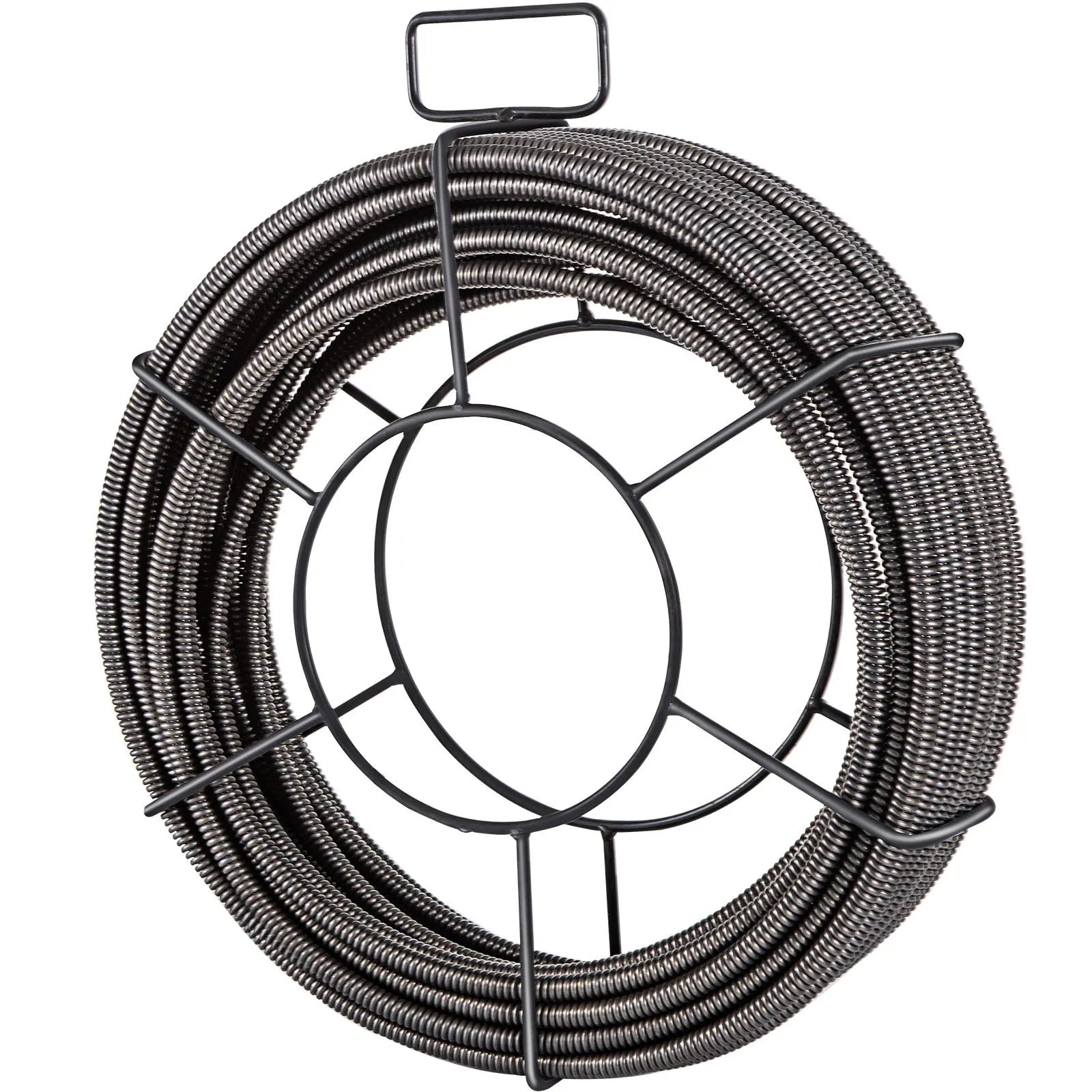 VEVOR Drain Cleaning Cable 75 Feet x 3/8 Inch Solid Core Cable Sewer Cable Drain Auger Cable Cleaner Snake Clog Pipe Drain Cleaning Cable Sewer Drain Auger Snake Pipe