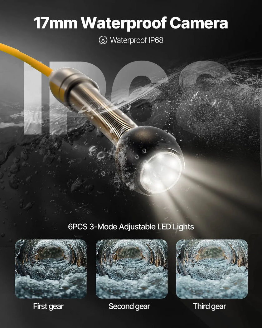 VEVOR Sewer Camera, 65.6FT 4.3\