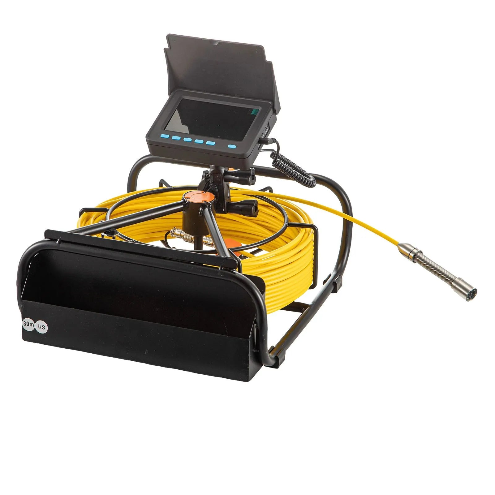 VEVOR Sewer Camera 98.4 FT Cable Pipeline Inspection Camera 4.3 Inch TFT LCD Monitor Pipe Camera Screen Waterproof IP68 Duct Inspection Camera with 6PCS LEDs 8500MAH Lithium Battery, DVR Function, 30M