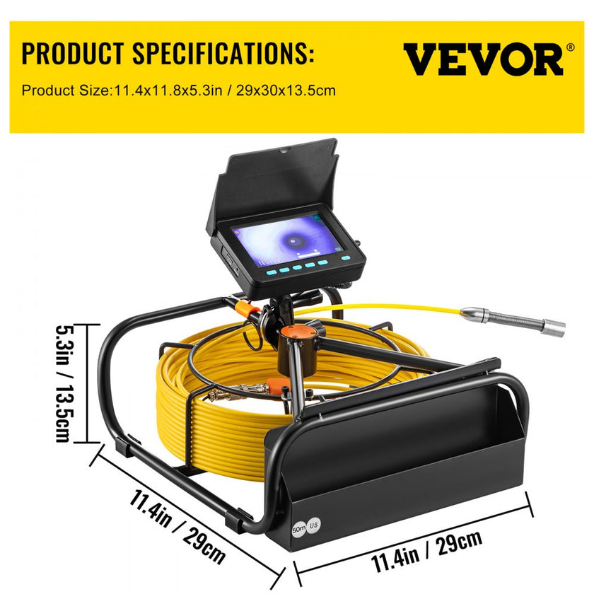 VEVOR Sewer Camera, 164FT 4.3\