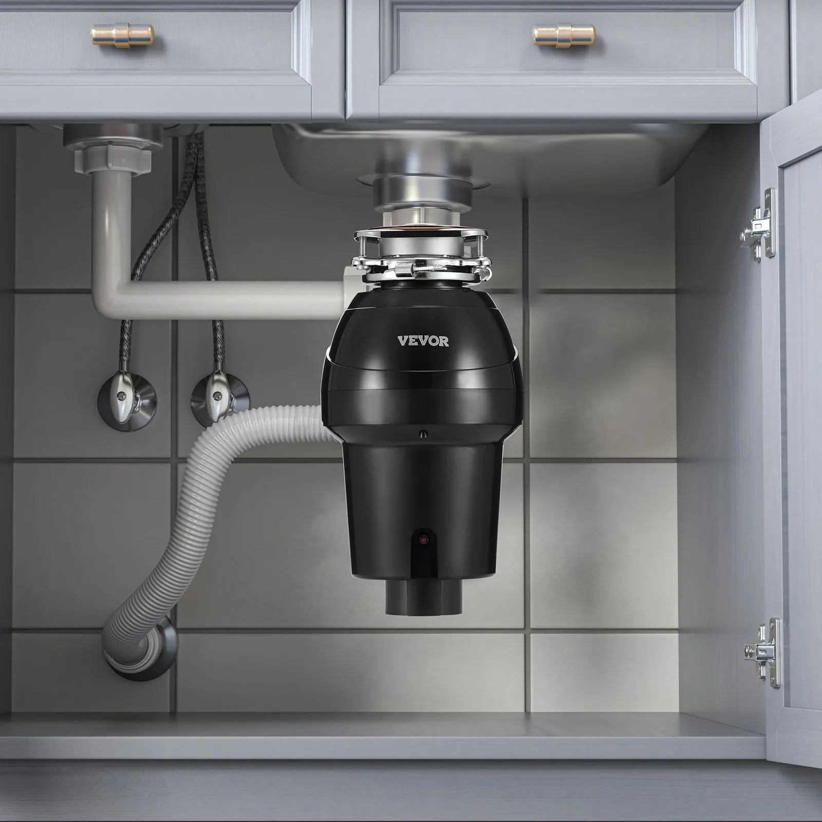 VEVOR Garbage Disposal 1.25 HP Continuous Food Waste Disposer 3360RPM EZ Connect
