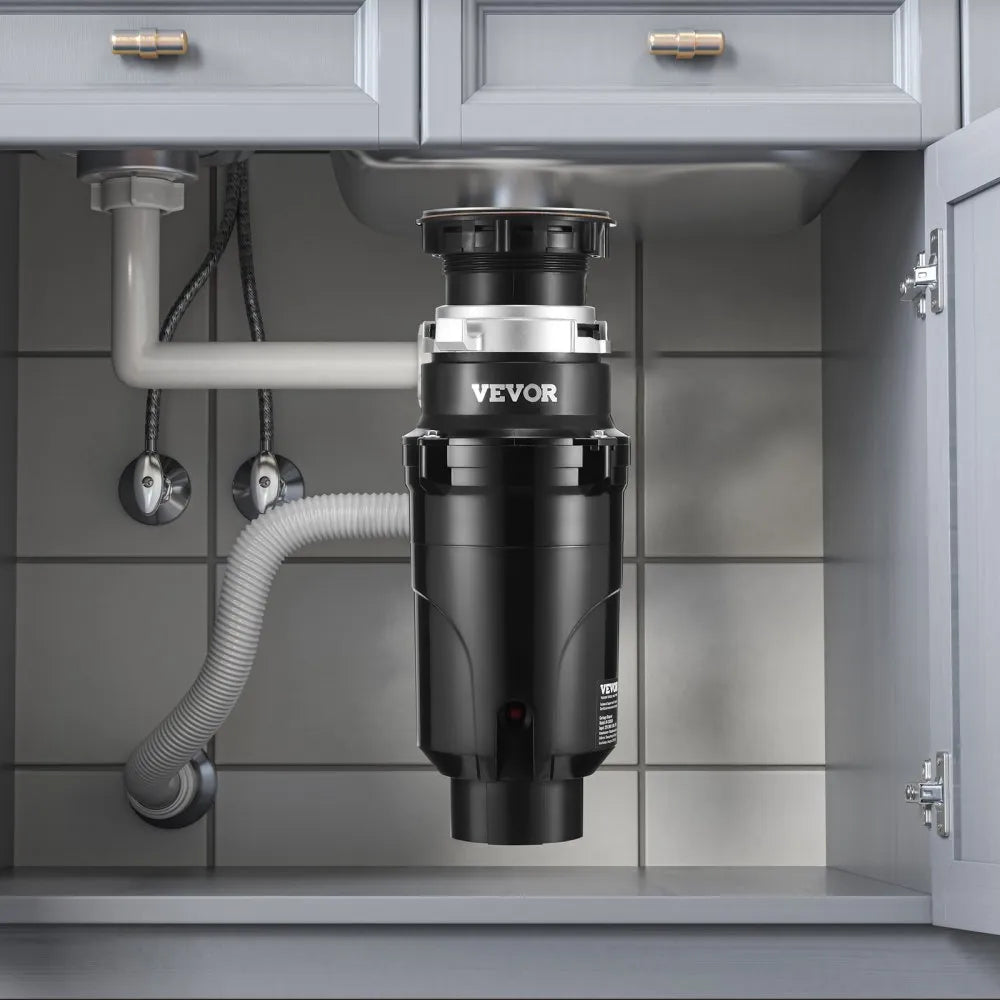 VEVOR Garbage Disposal 1/2 HP Continuous Food Waste Disposer 3450 RPM EZ Connect