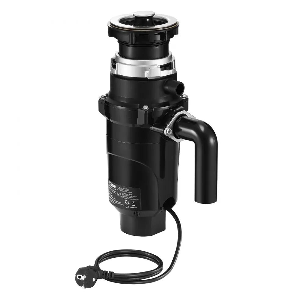 VEVOR Garbage Disposal 1/2 HP Continuous Food Waste Disposer 3450 RPM EZ Connect