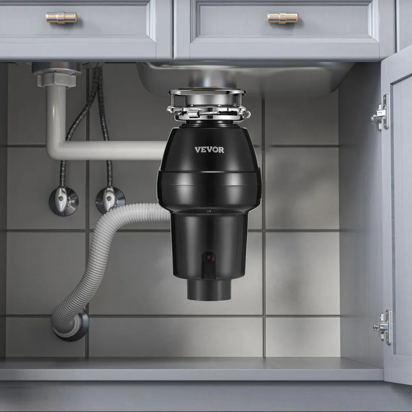 VEVOR Garbage Disposal 1/2 HP Continuous Food Waste Disposer 3450 RPM 3-Bolt