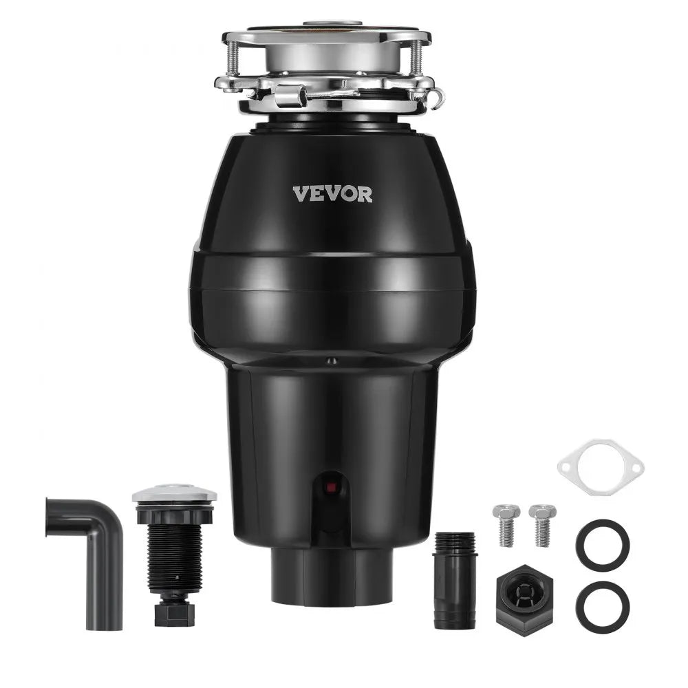 VEVOR Garbage Disposal 1/2 HP Continuous Food Waste Disposer 3450 RPM 3-Bolt