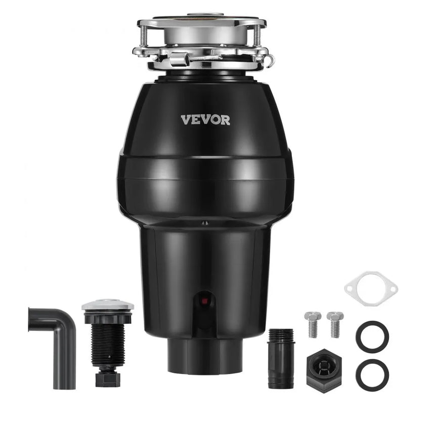 VEVOR Garbage Disposal 1/2 HP Continuous Food Waste Disposer 3450 RPM 3-Bolt